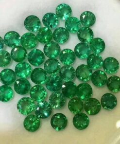 6mm zambian emerald round cut