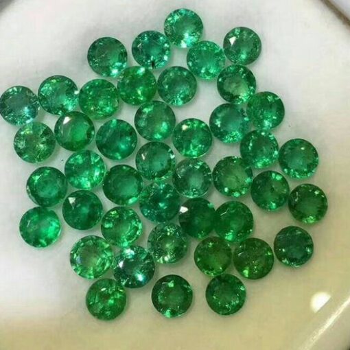 6mm zambian emerald round cut