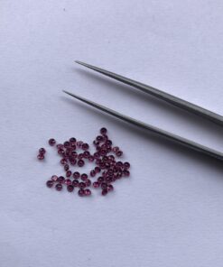 2.5mm rhodolite garnet round cut