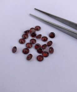 3.5mm red garnet round cut