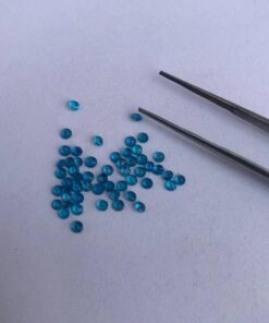 2mm neon apatite round cut