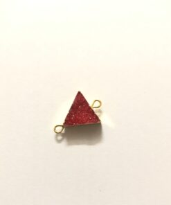 10mm red druzy triangle