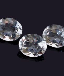 12x10mm Natural Crystal Quartz Faceted Oval Cut Gemstone