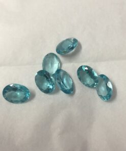 12x10mm Natural Blue Apatite Faceted Oval Cut Gemstone
