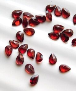 12x10mm Natural Red Garnet Faceted Pear Cut Gemstone