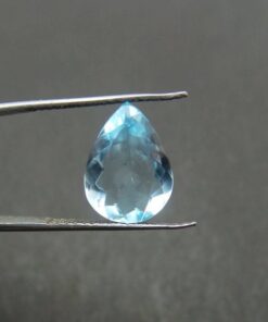 12x10mm Natural Sky Blue Topaz Faceted Pear Cut Gemstone