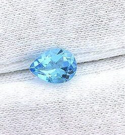 12x10mm Natural Swiss Blue Topaz Faceted Pear Cut Gemstone