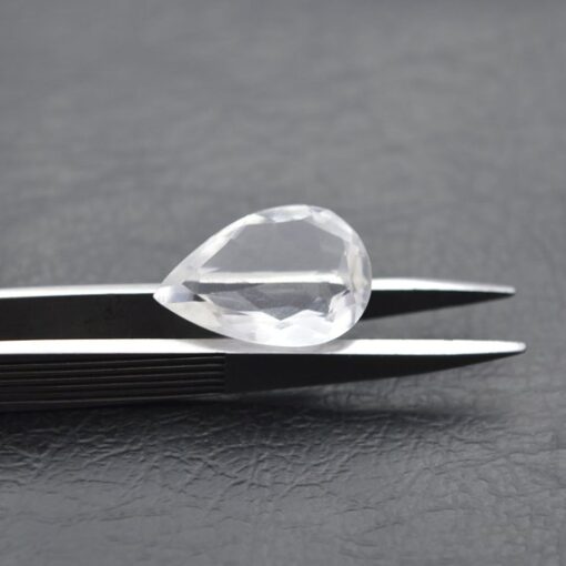 12x10mm Natural Crystal Quartz Faceted Pear Cut Gemstone