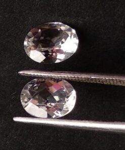 12x10mm Natural White Topaz Faceted Oval Cut Gemstone