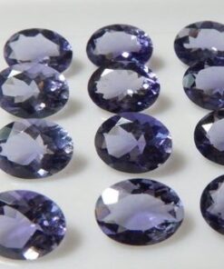 12x10mm Natural Iolite Faceted Oval Cut Gemstone