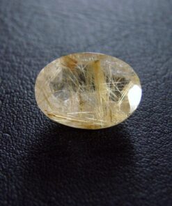 14x10mm Natural Golden Rutile Faceted Oval Cut Gemstone