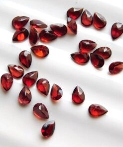 14x10mm Natural Red Garnet Faceted Pear Cut Gemstone