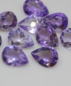 14x10mm Natural Amethyst Faceted Pear Cut Gemstone