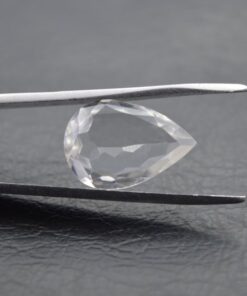14x10mm Natural Crystal Quartz Faceted Pear Cut Gemstone