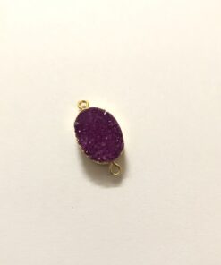 10x14mm dark pink druzy oval