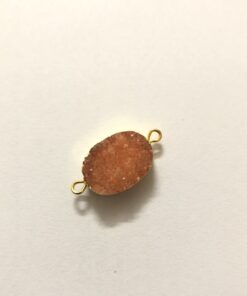 10x14mm orange druzy oval
