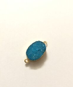 10x16mm blue druzy oval