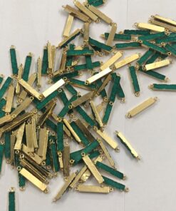 10x40mm green druzy rectangle