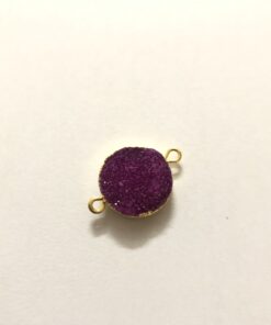 12mm dark pink druzy round