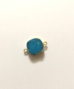 14mm sky blue druzy cushion