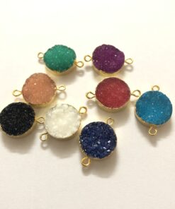 14mm multi color druzy round