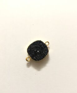 16mm black druzy cushion