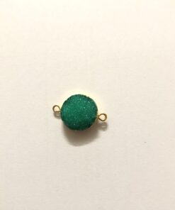 16mm green druzy round