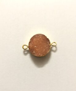 16mm orange druzy round