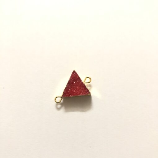 16mm red druzy triangle