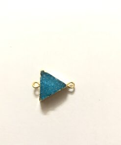 16mm sky blue druzy triangle