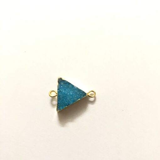 16mm sky blue druzy triangle