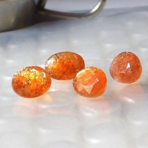 3x4mm Natural Sunstone Oval Faceted Cut Gemstone