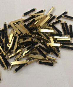 5x25mm black druzy rectangle