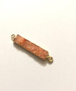 5x25mm orange druzy rectangle