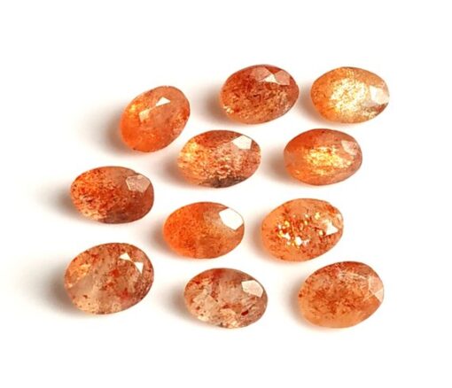 3x5mm Natural Sunstone Oval Faceted Cut Gemstone