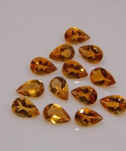3x4mm Natural Citrine Faceted Pear Cut Gemstone