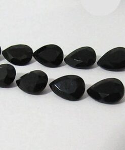 3x5mm Natural Black Onyx Faceted Pear Cut Gemstone
