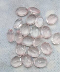4x5mm Natural Rose Quartz Faceted Oval Cut Gemstone