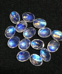 4x5mm rainbow moonstone oval cut