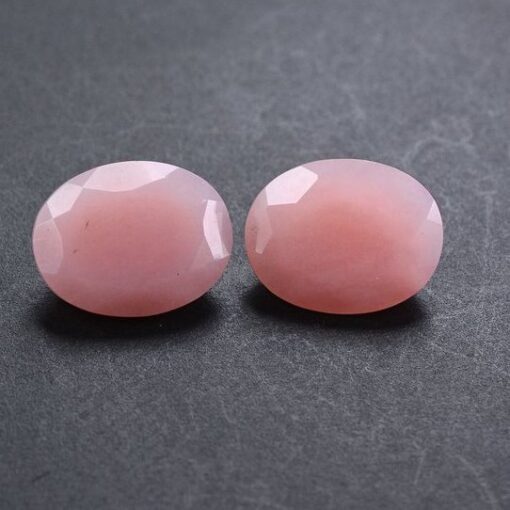 4x5mm Natural Pink Opal Faceted Oval Cut Gemstone