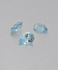 4x5mm Natural Sky Blue Topaz Faceted Pear Cut Gemstone