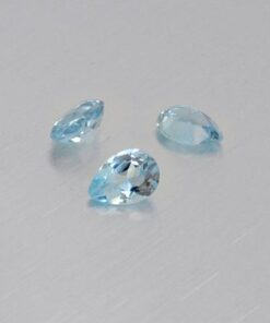 4x5mm Natural Sky Blue Topaz Faceted Pear Cut Gemstone