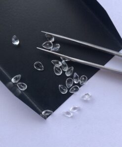 5x7mm Natural White Topaz Pear Cut Gemstone