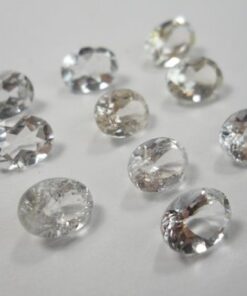 8x6mm Natural Crystal Quartz Faceted Oval Cut Gemstone