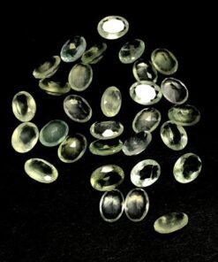 4x6mm Natural Prehnite Faceted Oval Cut Gemstone