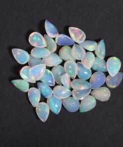 4x6mm Natural Ethiopian Opal Faceted Pear Cut Gemstone
