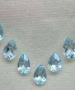 4x6mm Natural Sky Blue Topaz Faceted Pear Cut Gemstone