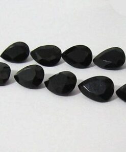 4x6mm Natural Black Spinel Faceted Pear Cut Gemstone