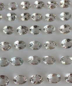 8x6mm Natural White Topaz Faceted Oval Cut Gemstone