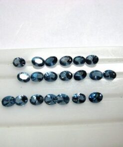 8x6mm Natural London Blue Topaz Faceted Oval Cut Gemstone